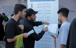 المجمع العلمي يستقبل آلاف الزائرين في محطاته التعليمية في محور بغداد – كربلاء