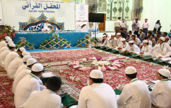 طلبة مشروع أمير القرّاء يشاركون في المحفل القرآني الأسبوعي لدار القرآن الكريم في العتبة العلوية المقدسة.